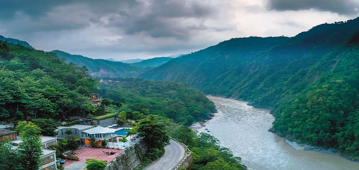 Lying on the banks of the Ganga, Rishikeshthe yoga capital of the worldalso, according to legend, marks the spot where Lord Rama performed penance after killing Ravana 