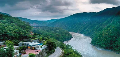 Lying on the banks of the Ganga, Rishikeshthe yoga capital of the worldalso, according to legend, marks the spot where Lord Rama performed penance after killing Ravana