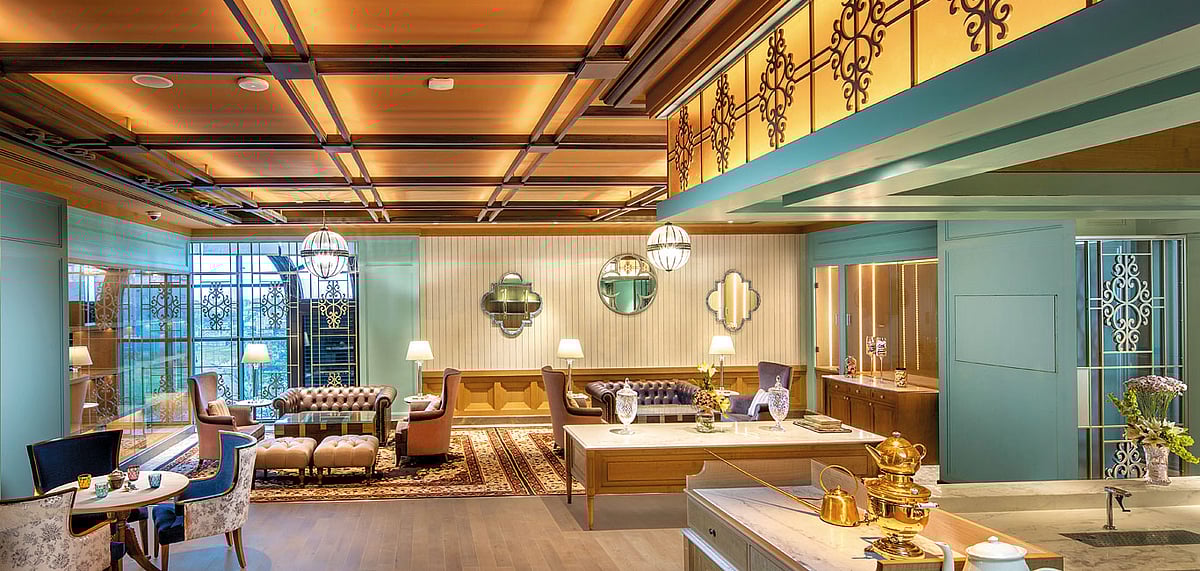 The Darjeeling Lounge at the property 