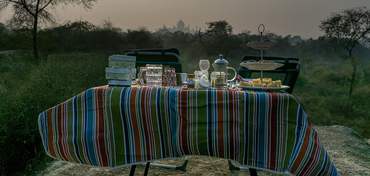 High tea with the Taj Mahal for the backdrop