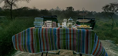 High tea with the Taj Mahal for the backdrop