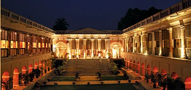 The courtyard of the Rajbari Bawali