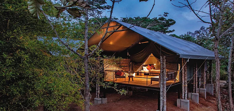 The luxury tent at the property