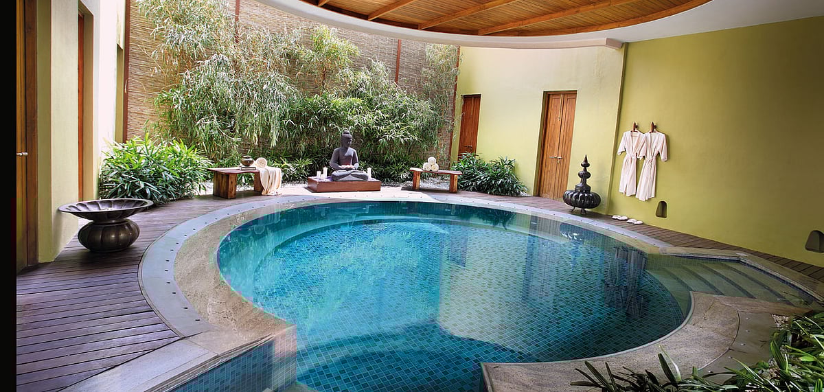 The Watsu pool at the Six Senses Spa