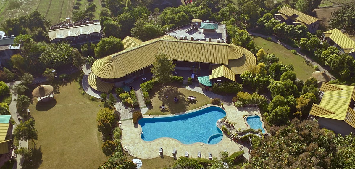 A birds eye view of the resort