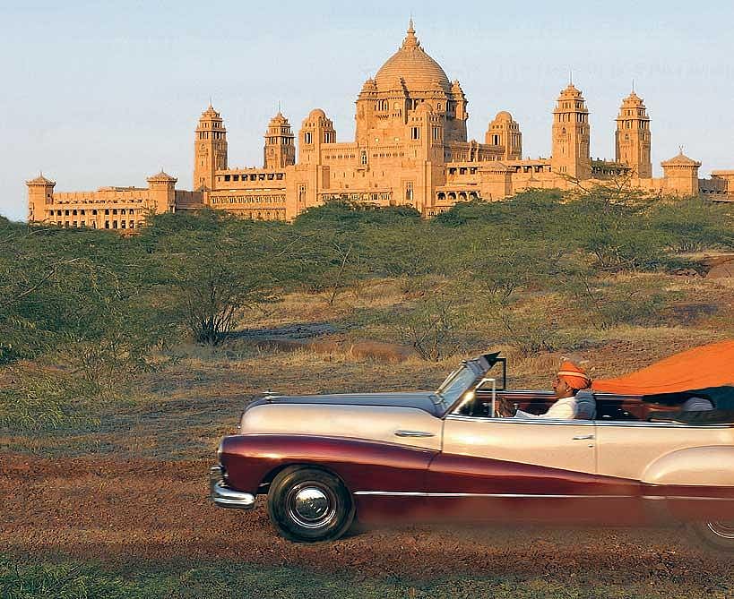 The facade of Umaid Bhawan Palace, Jodhpur