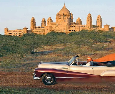 The facade of Umaid Bhawan Palace, Jodhpur