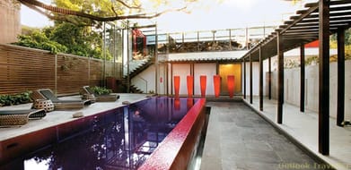 The hotels reception area