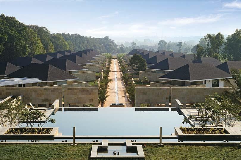 A view of of The Serai, Chikmagalur from the resorts own lobby