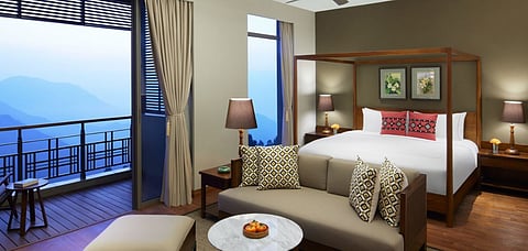 Enjoy spectacular views from the rooms at Taj Chia Kutir Resort & Spa