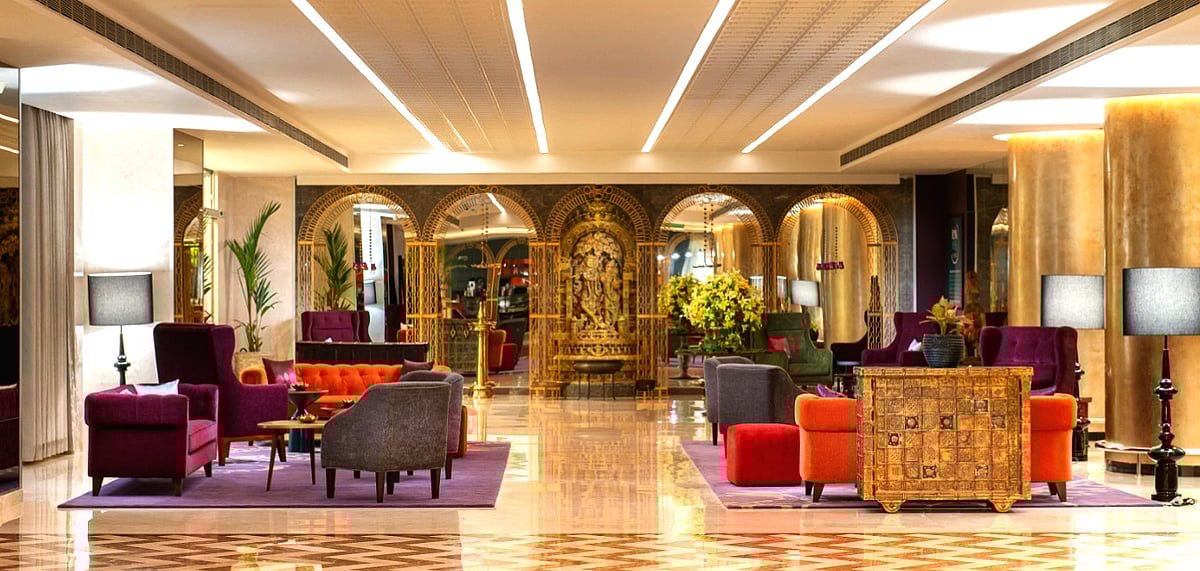 The beautiful lobby of Grand Mercure, Gopalan Mall 