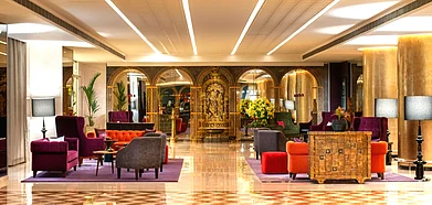 The beautiful lobby of Grand Mercure, Gopalan Mall