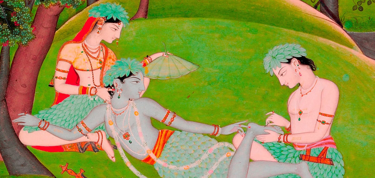 Rama, Sita and Lakshmana Begin their Life in the Forest