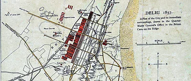 Map of Delhi, 1857