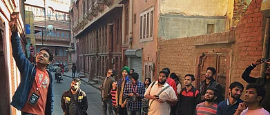Eager participants on a heritage walk