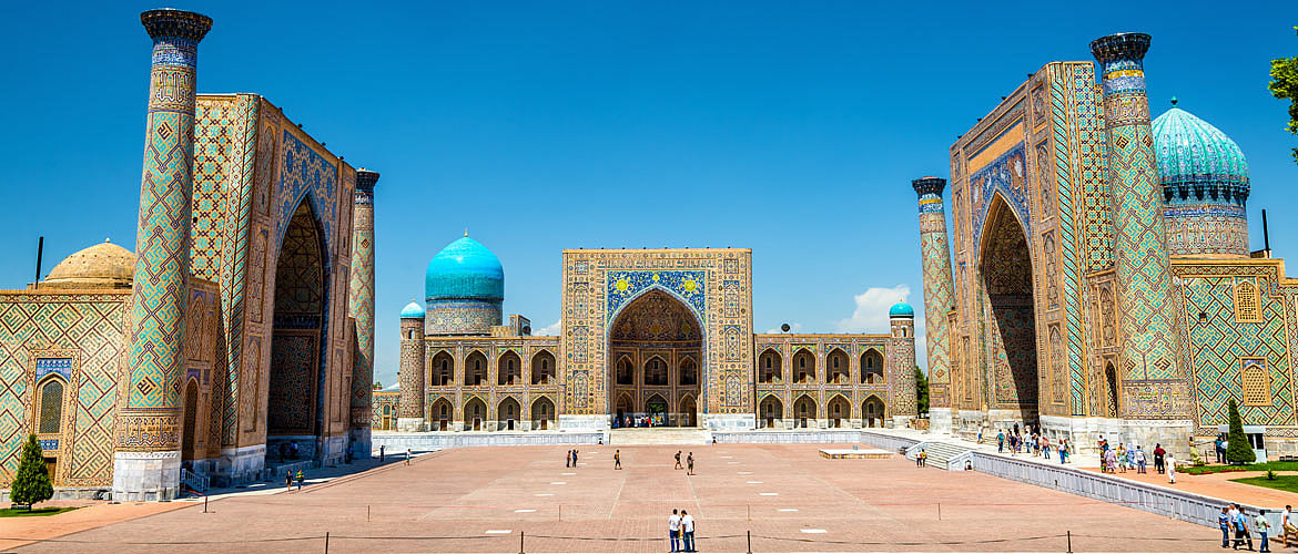 Registan, the heart of the ancient city of Samarkand in Uzbekistan