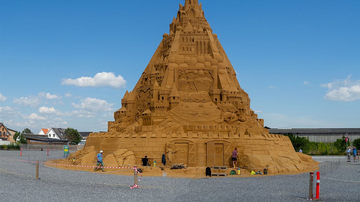 This 21.16 meters sand castle in Denmark is now the worlds highest