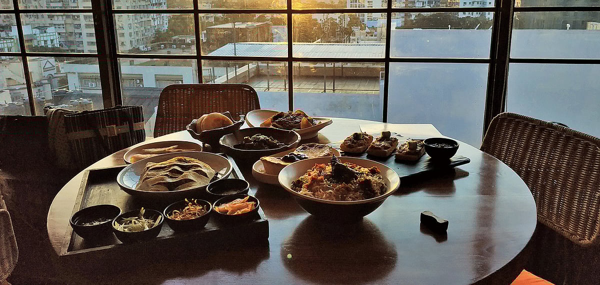 Enjoy the view of the sunset as you dine at Fatty Bao, Kolkata