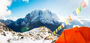 A view of the Everest base camp, Nepal