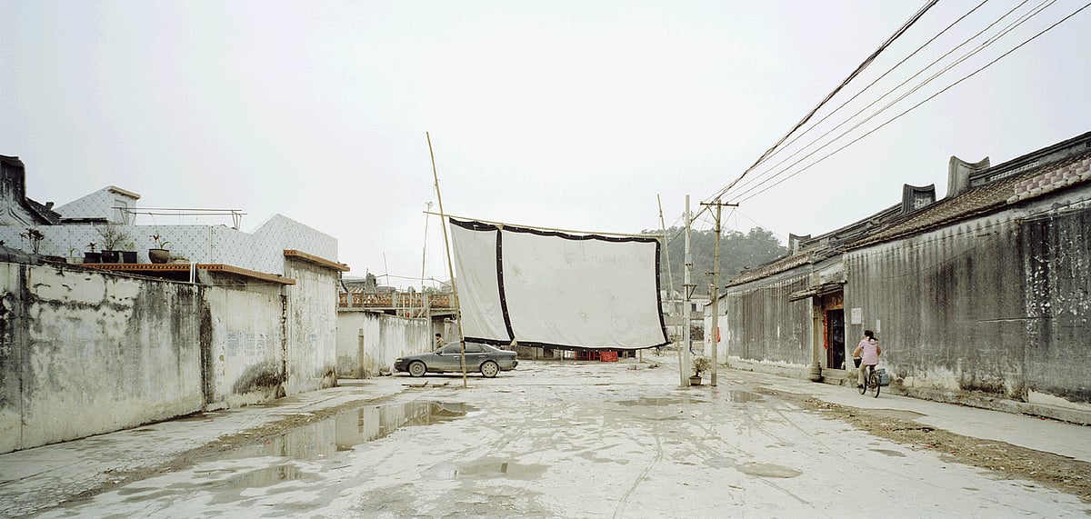 Armin Linkes Cinema screen, Guiyu, China, 2005