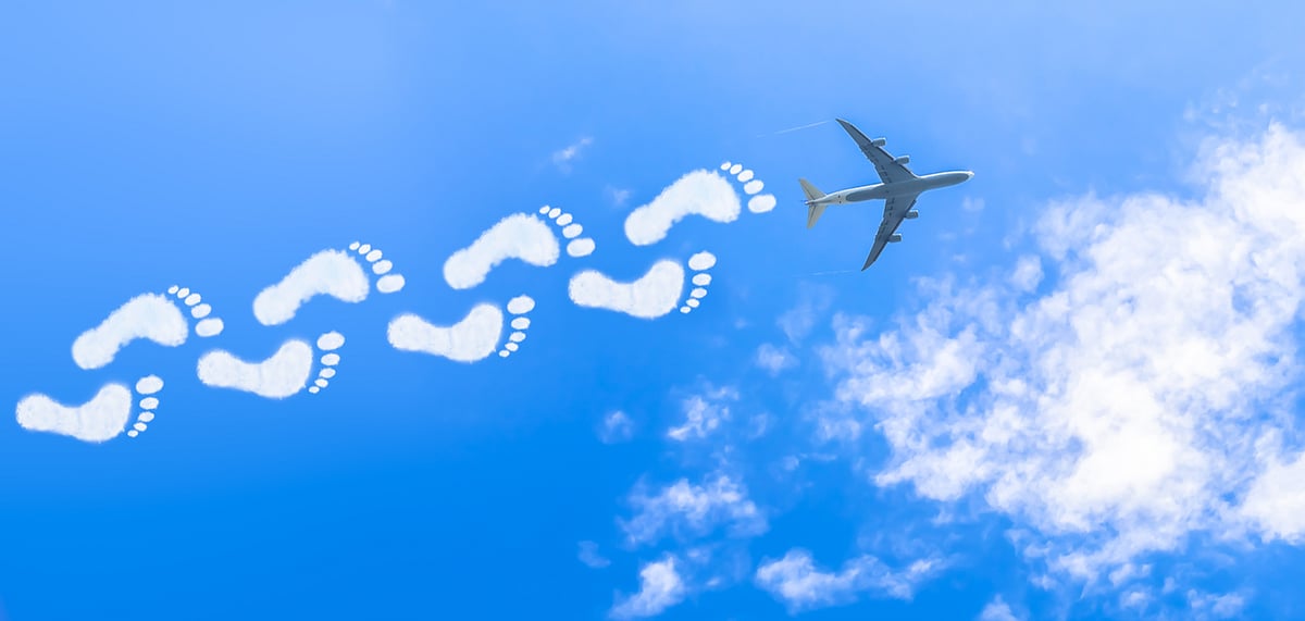 The aviation industry has a significant carbon footprint  