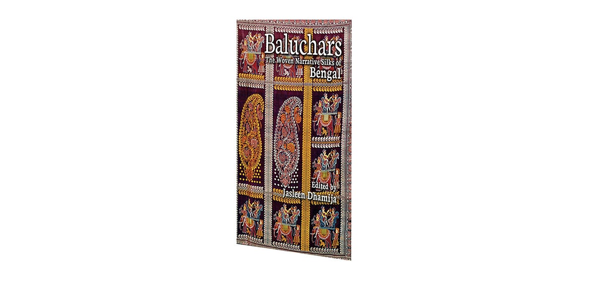 The cover of Baluchars The Woven Narrative Silks of Bengal