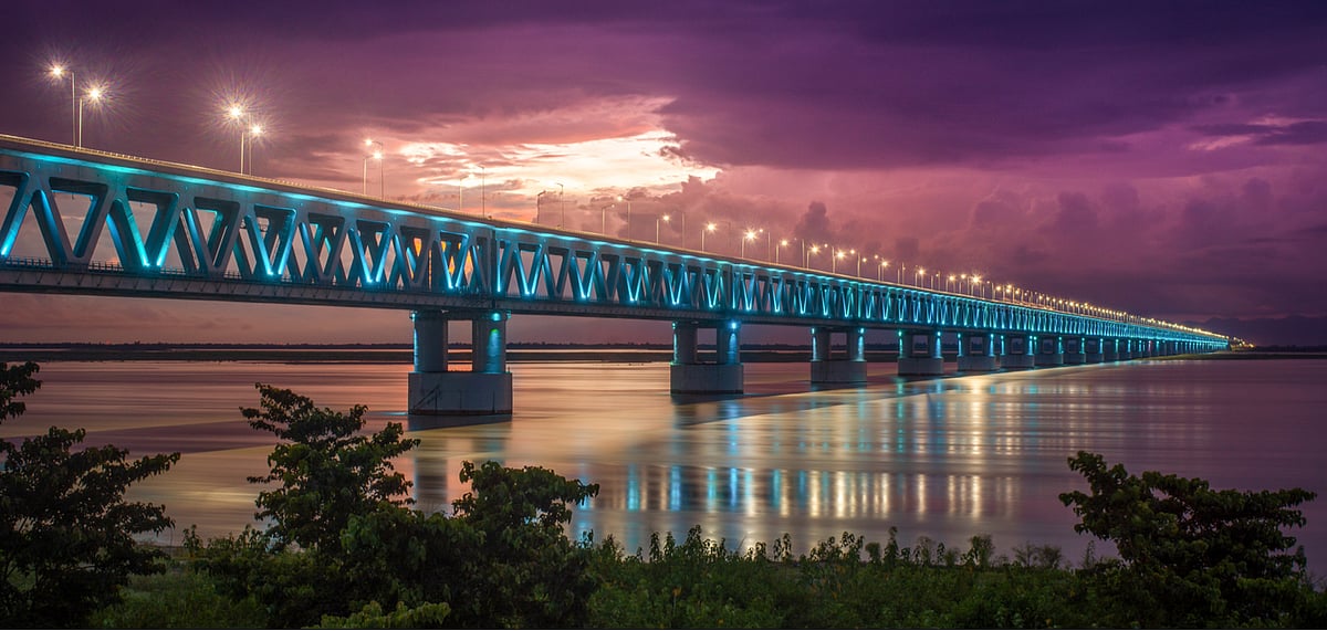 Bogibeel Bridge in Dibrugarh, Assam