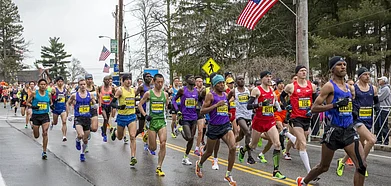 Representative Image Runners at the Boston Marathon