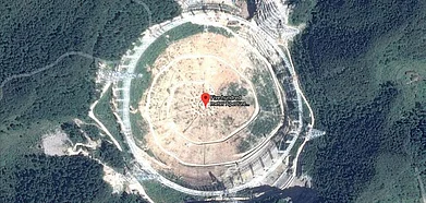 Google maps view of FAST radio telescope