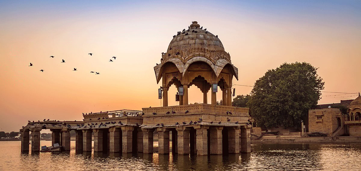 Ancient temple at Gadi Sagar