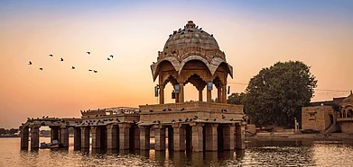 Ancient temple at Gadi Sagar