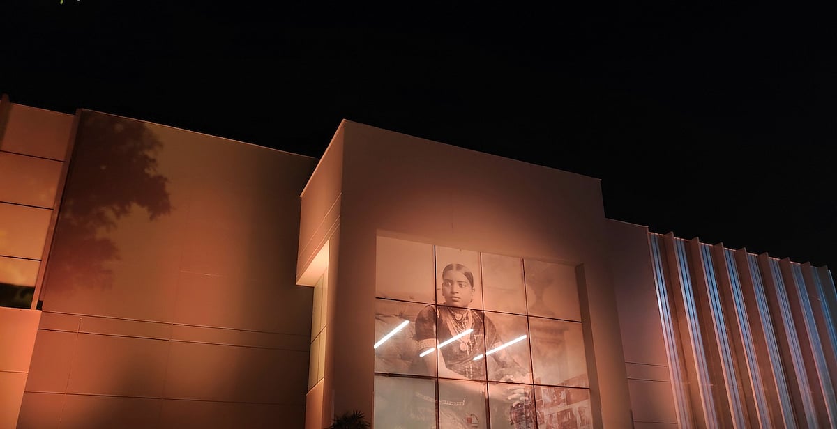 The vintage camera museum at night