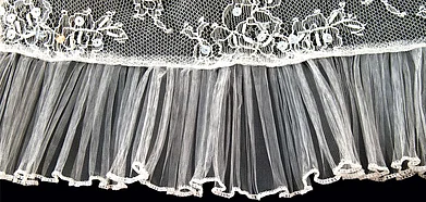 Lace embellishments on a cloth