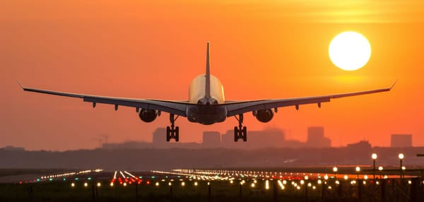 Representative Image A flight landing on the runway