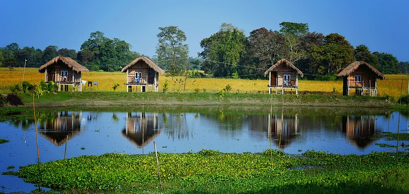 Majuli Island on the mighty Brahmaputra river