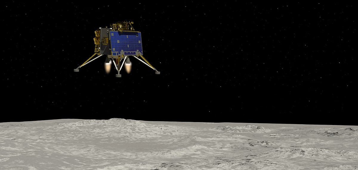 Artist depiction of the the Chandrayaan 2 lunar mission from India