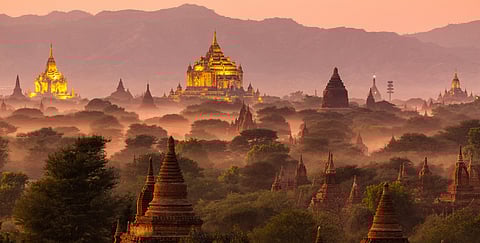 The beautiful landscape at Bagan, Myanmar
