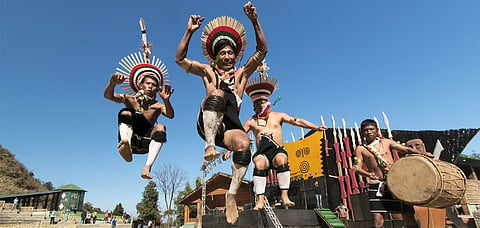 A performance at the Hornbill Festival of Nagaland
