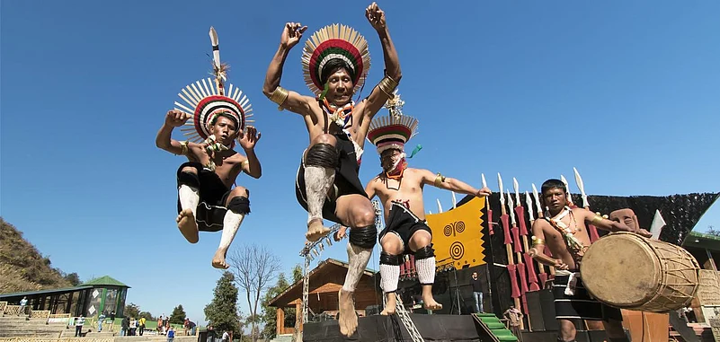 A performance at the Hornbill Festival of Nagaland