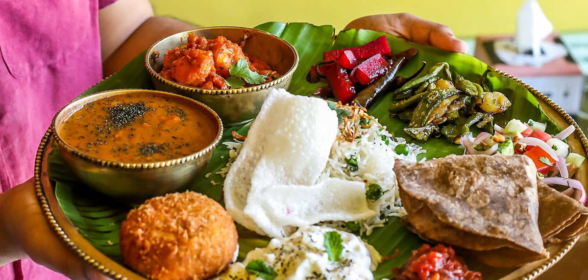 Parsi delicacies on Navroz (Parsi New Year) at SodaBottleOpenerWala, Khan Market