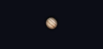 Jupiter as seen in the night sky