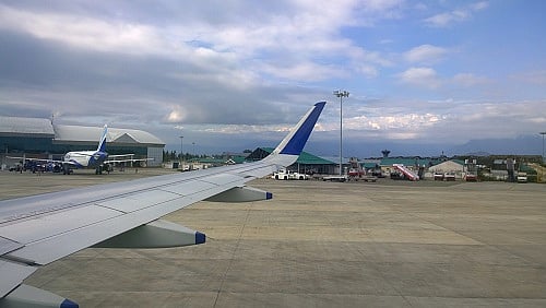 Flights stand cancelled at the Srinagar Airport