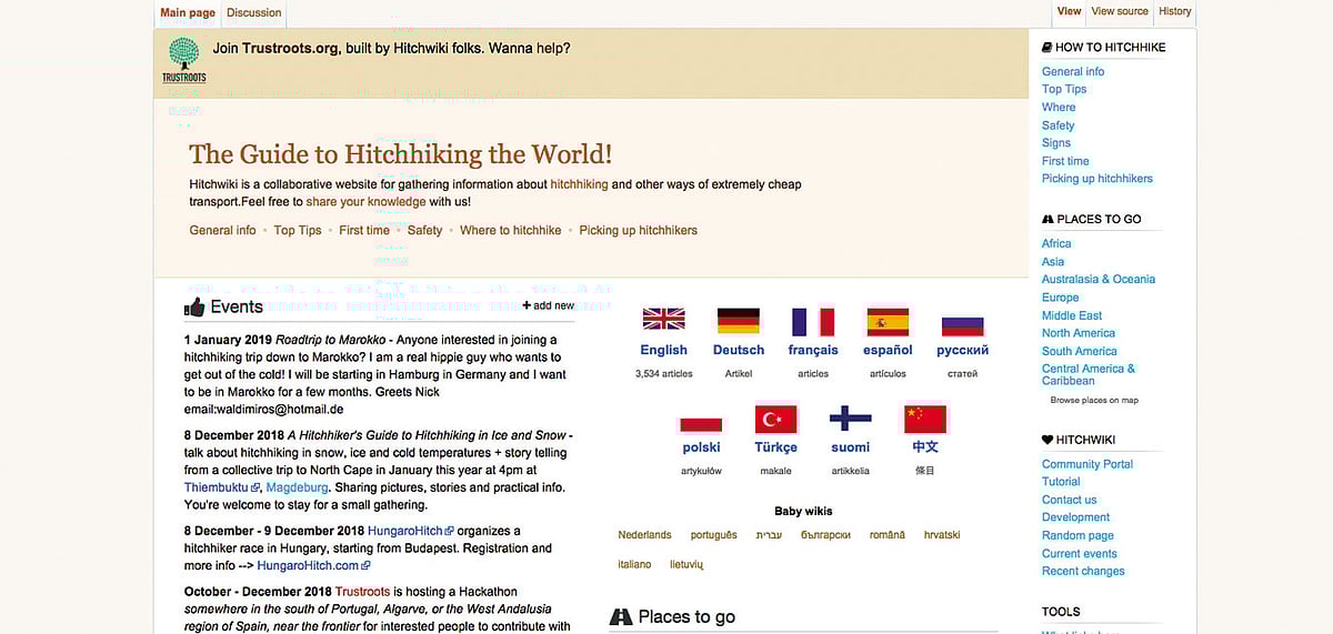 A picture of hitchwiki.org