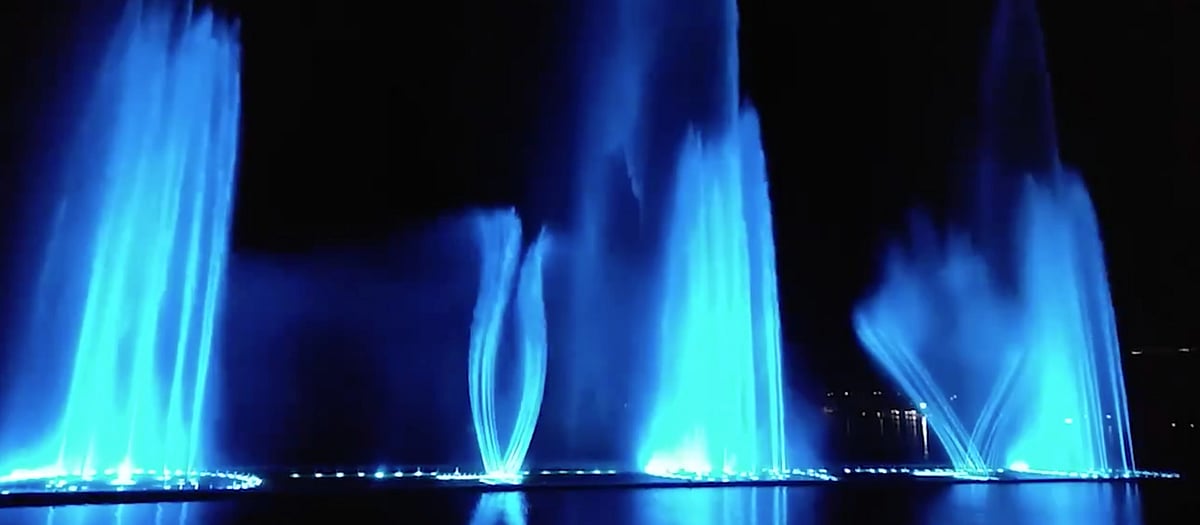 Screengrab of a video on the lights show by J&K Tourism