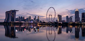 Singapores shimmering skyline
