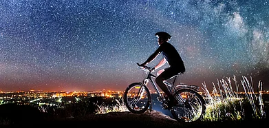 The Sky Cycling park in Gulaba offers a view of the snow - capped mountains