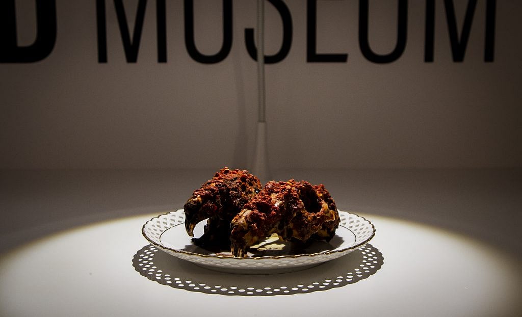Spicy rabbit head at the Disgusting Foods Museum