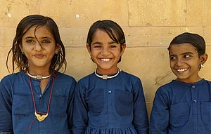 Students from the Rajkumari Ratnavati Girls School