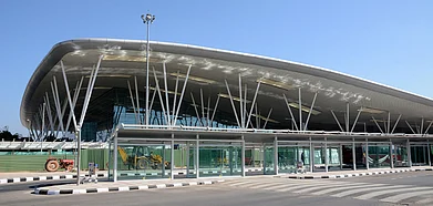 The terminal building of Kempegowda International Airport