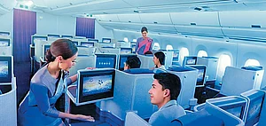 The interiors of the Thai Airways Boeing 787-9